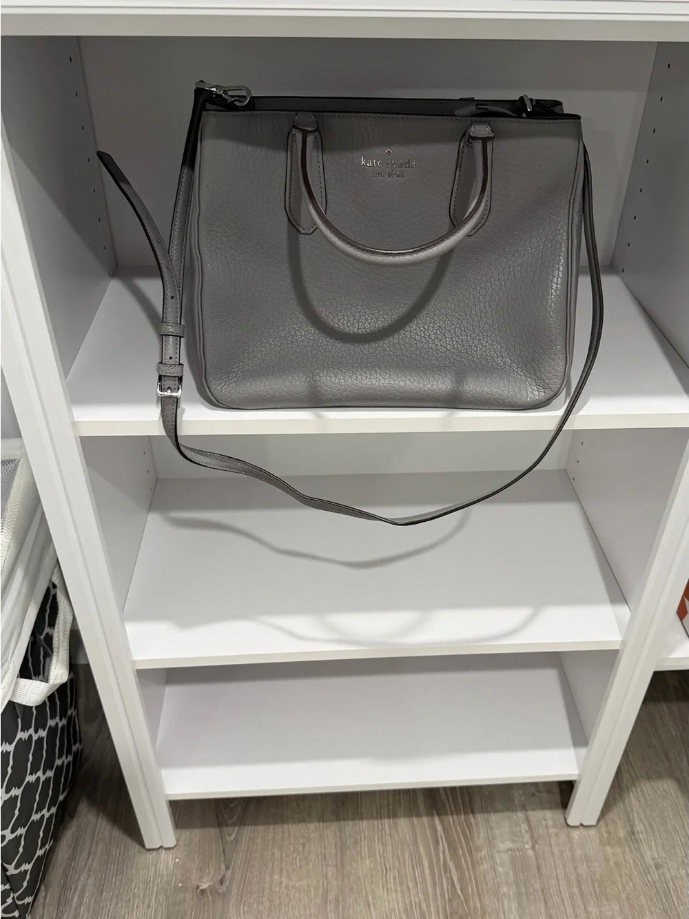kate spade Gray Pebbled Leather Satchel